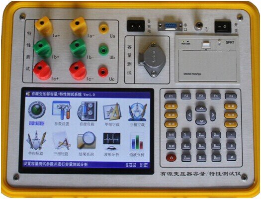 容量特性面板示意图